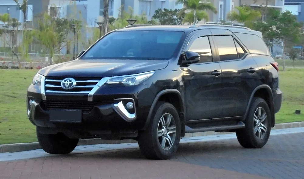 Black Toyota Fortuner SUV