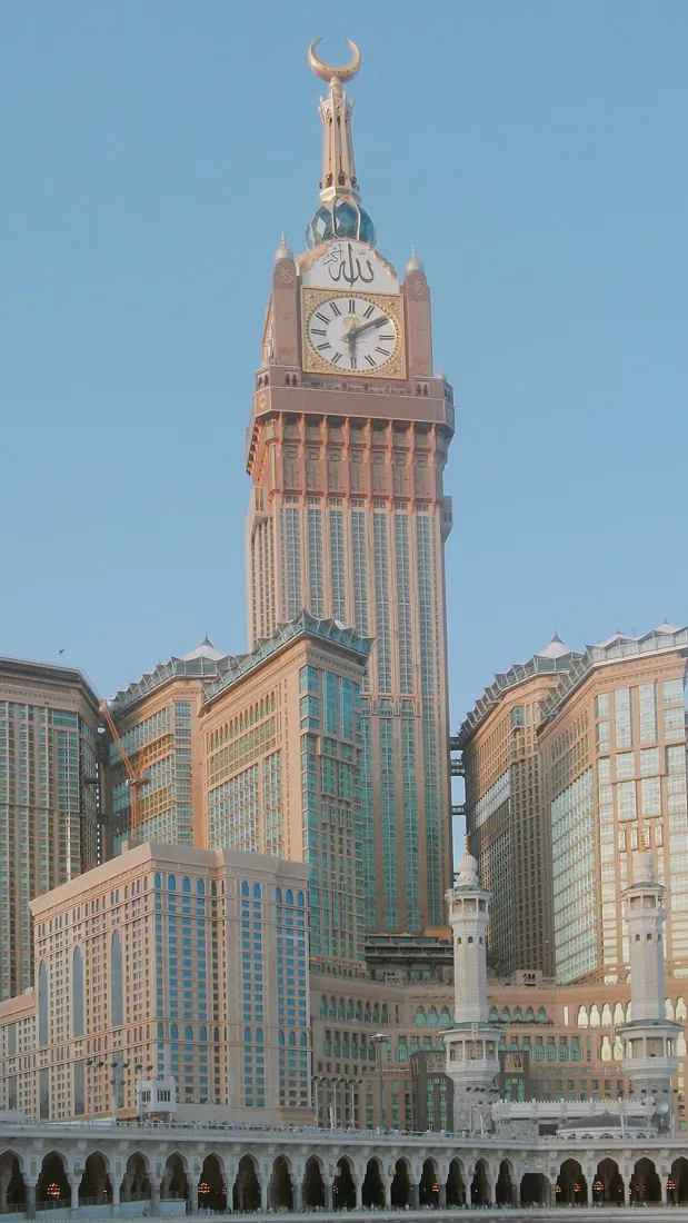 Makkah Clock Royal Tower rising above Masjid al-Haram