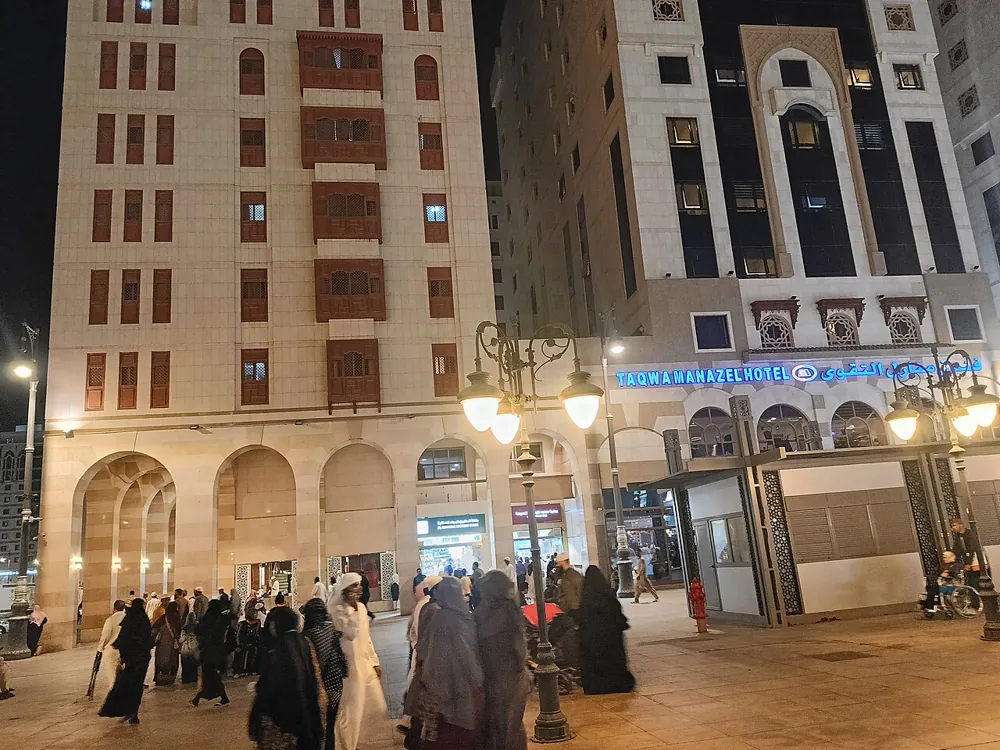 Taqwa Manazel Hotel entrance near Masjid an-Nabawi