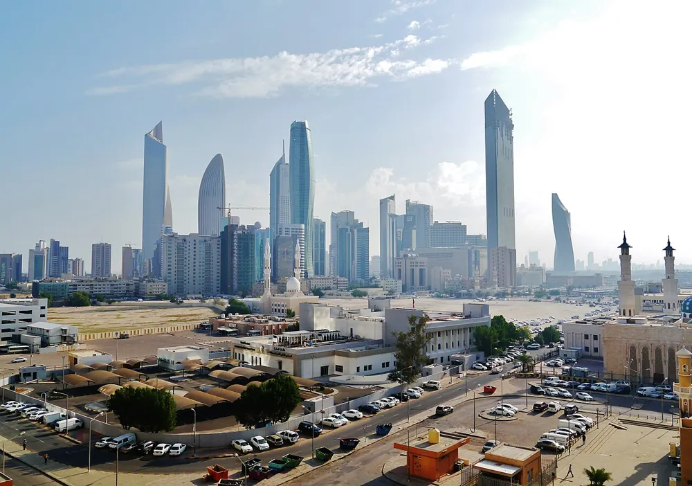 Kuwait City skyline on a sunny day